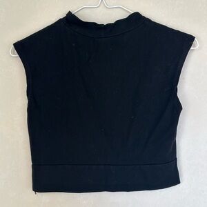 Cropped Tank Top, size small, black